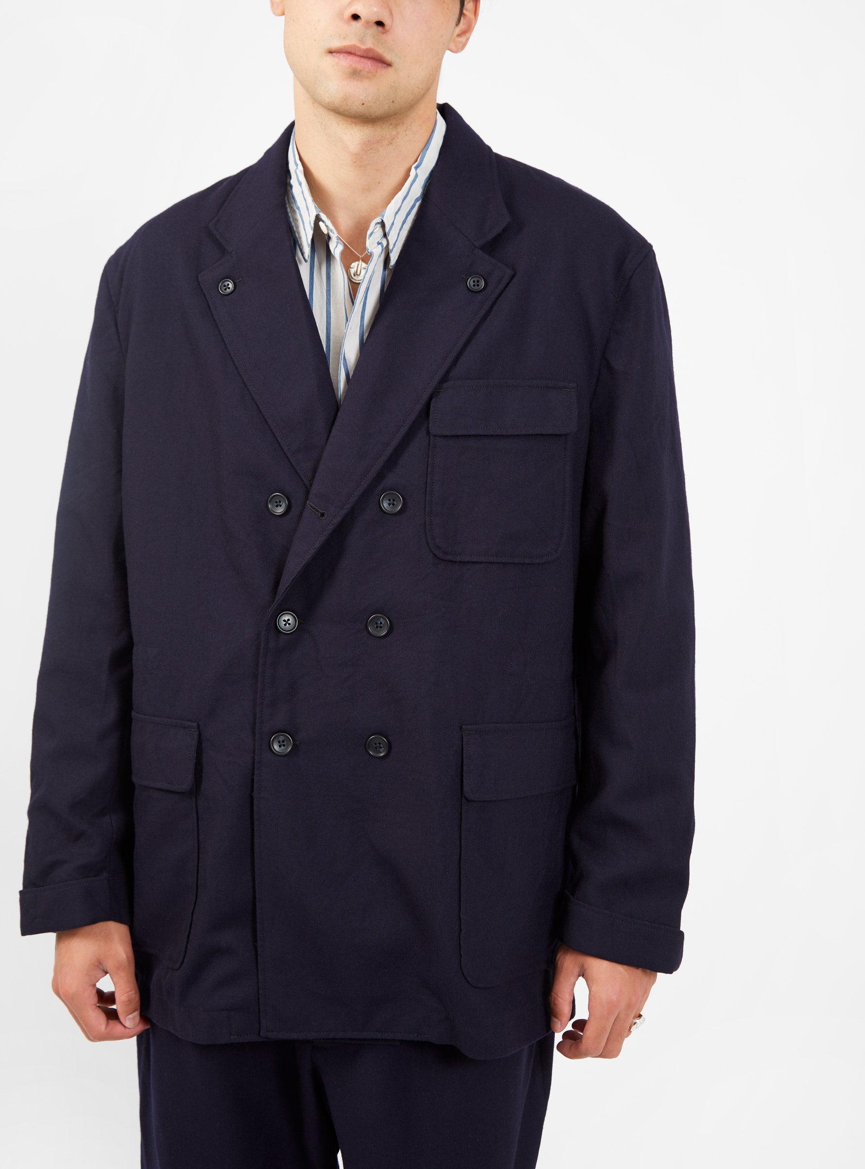 Reefer Uniform Wool Serge Jacket Dark Navy