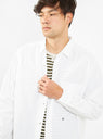 Regular Collar Wind Shirt White by nanamica | Couverture & The Garbstore