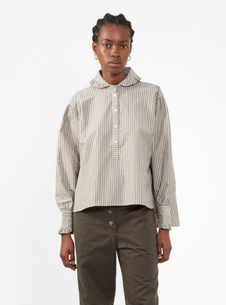 Lydbrook Shirt Brown & White by Couverture x Cawley | Couverture & The Garbstore