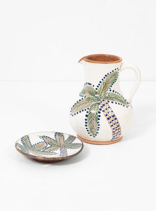 Palm Tree Jug & Plate Set White & Green by Malaika | Couverture & The Garbstore