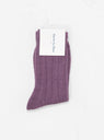Soft Ribbed Socks Purple by Maria La Rosa | Couverture & The Garbstore