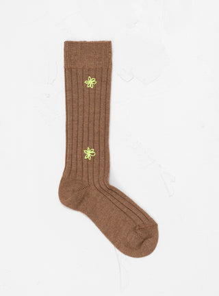 College Flower Socks Camel by Maria La Rosa | Couverture & The Garbstore