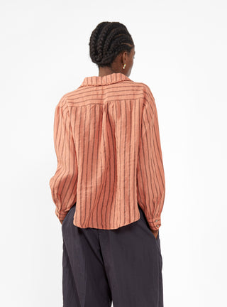 Martha Shirt Orange Stripe by Sideline | Couverture & The Garbstore