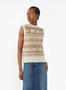 Rafi Knit Vest Brown & Beige by Sideline | Couverture & The Garbstore