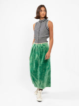 Velvet Long Skirt Green by Anntian | Couverture & The Garbstore