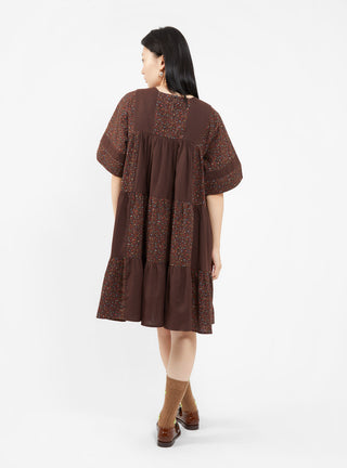 Petite Paloma Dress Brown Floral by YMC | Couverture & The Garbstore