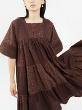 Petite Paloma Dress Brown Floral by YMC | Couverture & The Garbstore