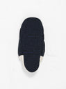 Fleece-Lined House Slippers Navy Check by Merippa | Couverture & The Garbstore
