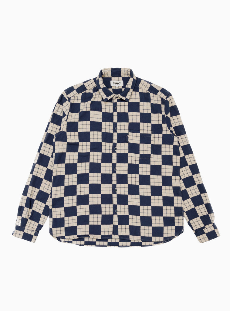 Curtis Shirt Navy & Ecru by YMC by Couverture & The Garbstore