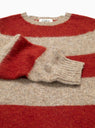 Suedehead Lambswool Sweater Light Brown & Red Stripe by YMC | Couverture & The Garbstore