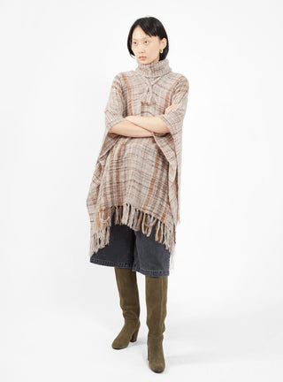 Urma Cape Beige Checks by AYNI | Couverture & The Garbstore