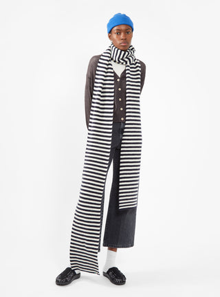 No°86 Spag Scarf Breton Navy & White by Extreme Cashmere | Couverture & The Garbstore