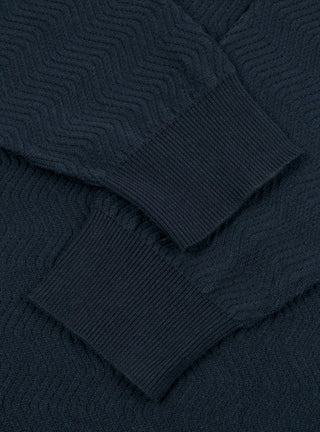 Wave Cable Knit Sweater Navy by Dime | Couverture & The Garbstore