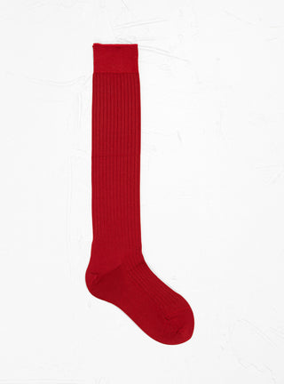 Bemberg Ribbed Knee-High Socks Red by Hansel From Basel | Couverture & The Garbstore