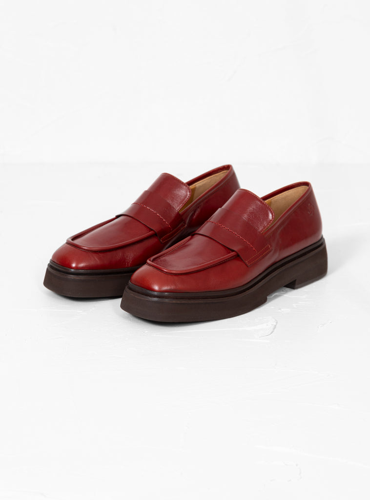 Chunky Loafers Dark Rust Red by Rejina Pyo | Couverture & The Garbstore