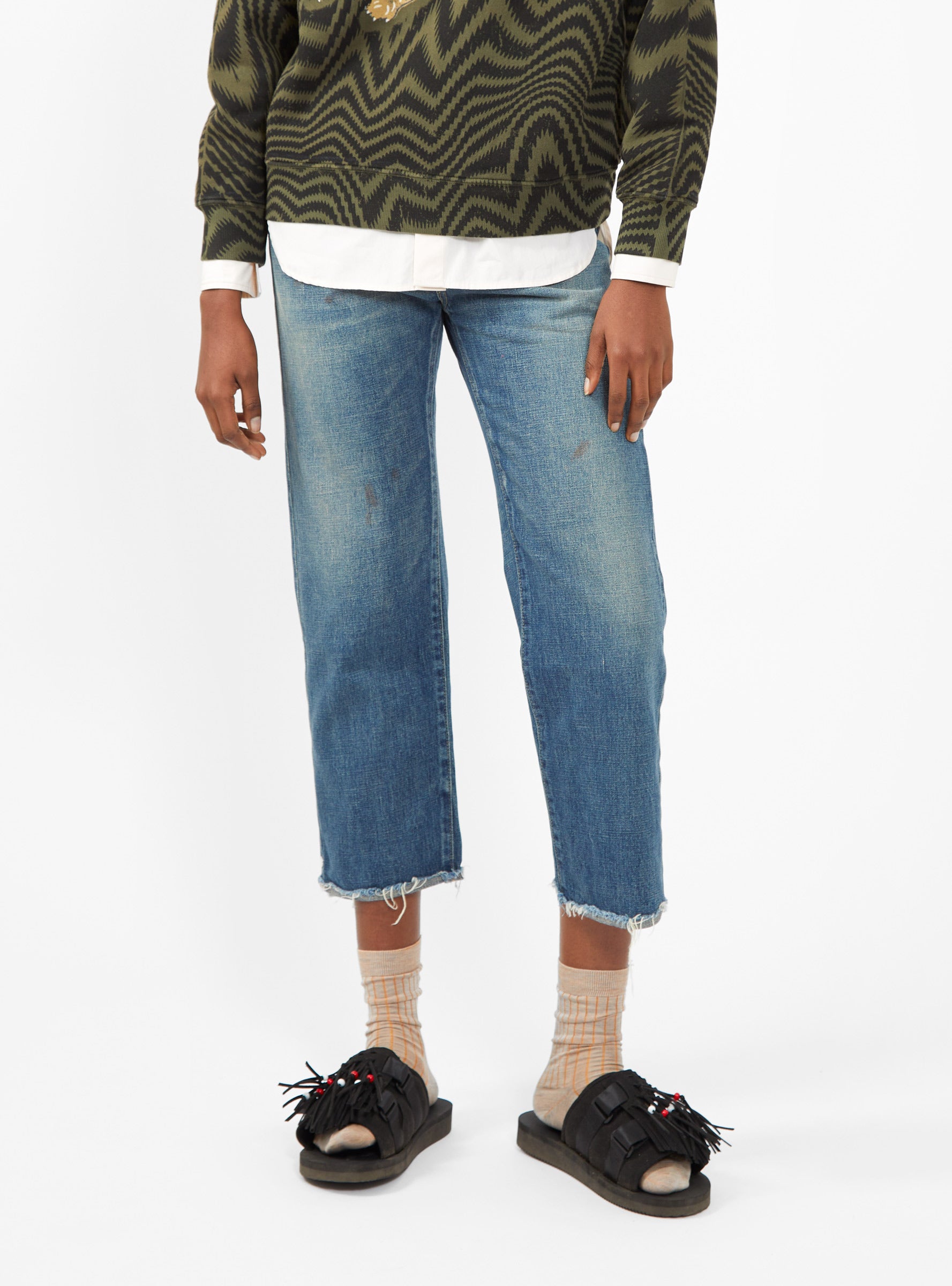 RawHem Selvedge Denim Jeans Blue by Chimala Couverture & The Garbstore