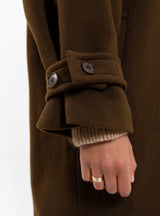 Balmacaan Wool Coat Deep Walnut Brown by 7115 by Szeki | Couverture & The Garbstore