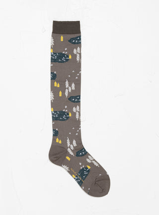 Forest Village Knee High Socks Grey by Minä Perhonen | Couverture & The Garbstore