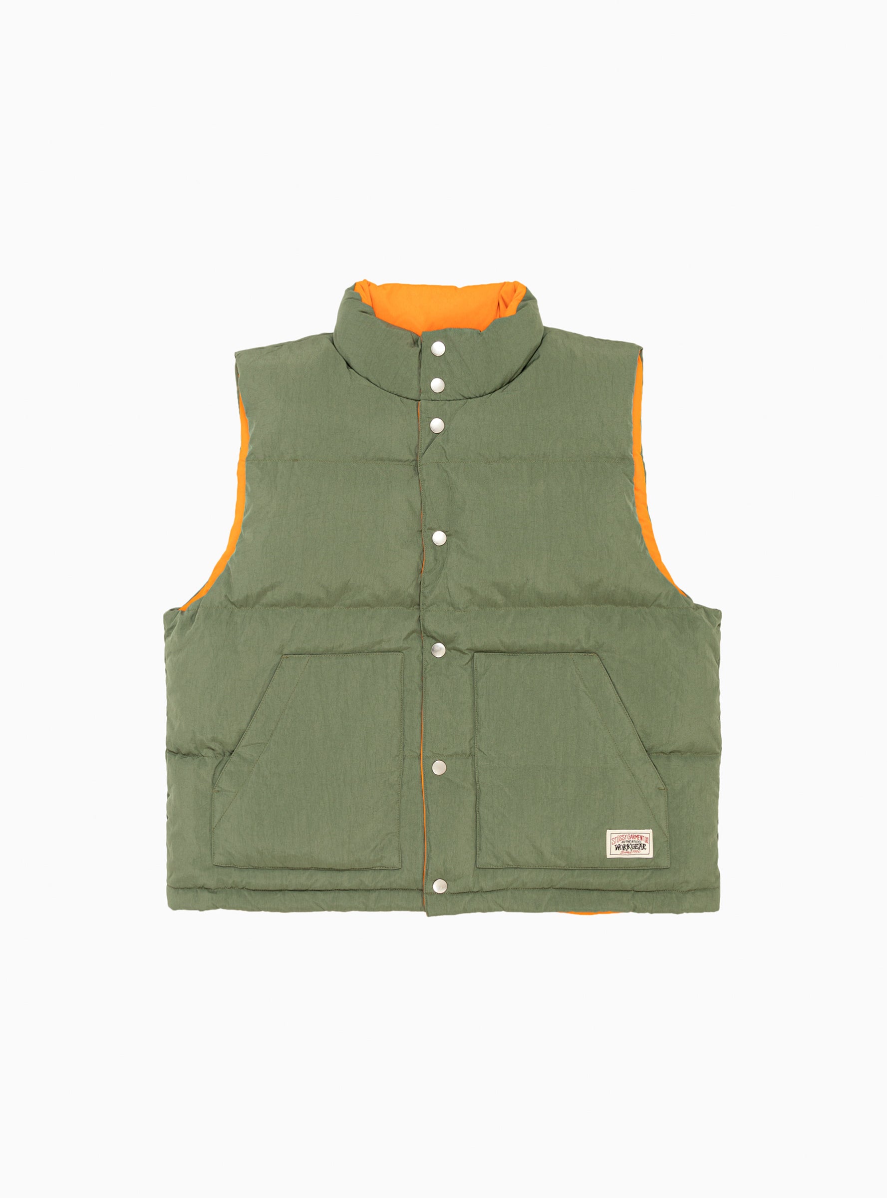 Workgear Reversible Down Vest Olive & Orange