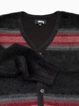 Shaggy Cardigan Black & Red Stripe by Stüssy | Couverture & The Garbstore