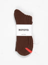 Chunky Ribbed Crew Socks Brown & Poppy by ROTOTO | Couverture & The Garbstore