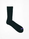 Chunky Ribbed Crew Socks Dark Green & Purple by ROTOTO | Couverture & The Garbstore
