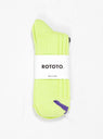 Chunky Ribbed Crew Socks Lime & Purple by ROTOTO | Couverture & The Garbstore