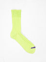 Chunky Ribbed Crew Socks Lime & Purple by ROTOTO | Couverture & The Garbstore