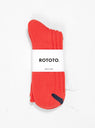 Chunky Ribbed Crew Socks Poppy & Dark Blue by ROTOTO | Couverture & The Garbstore