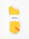 Chunky Ribbed Crew Socks Yellow & Poppy by ROTOTO | Couverture & The Garbstore