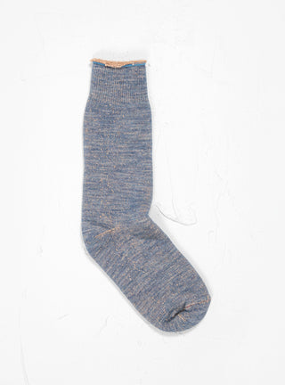 Double Face Merino Wool Crew Socks Blue & Brown by ROTOTO | Couverture & The Garbstore