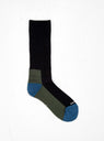 Hybrid Pile Crew Socks Black, Dark Green & Dark Blue by ROTOTO | Couverture & The Garbstore