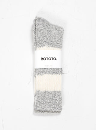 Retro Winter Outdoor Socks Grey & White by ROTOTO | Couverture & The Garbstore