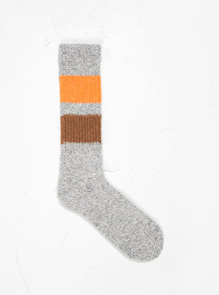 Retro Winter Outdoor Socks Grey, Orange & Camel by ROTOTO | Couverture & The Garbstore