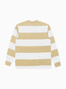 Rugby Stripe Pocket T-shirt Sand & White by Reception by Couverture & The Garbstore
