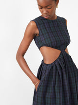 Martina Dress Navy Check by Naya Rea | Couverture & The Garbstore