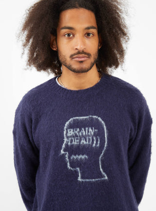 Superfuzz Logohead Sweater Navy by Brain Dead | Couverture & The Garbstore
