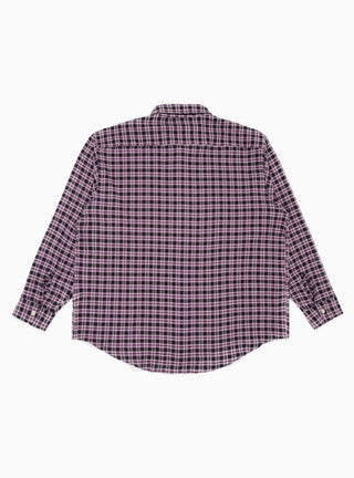Exact Seersucker Shirt Dark Purple Check by mfpen | Couverture & The Garbstore