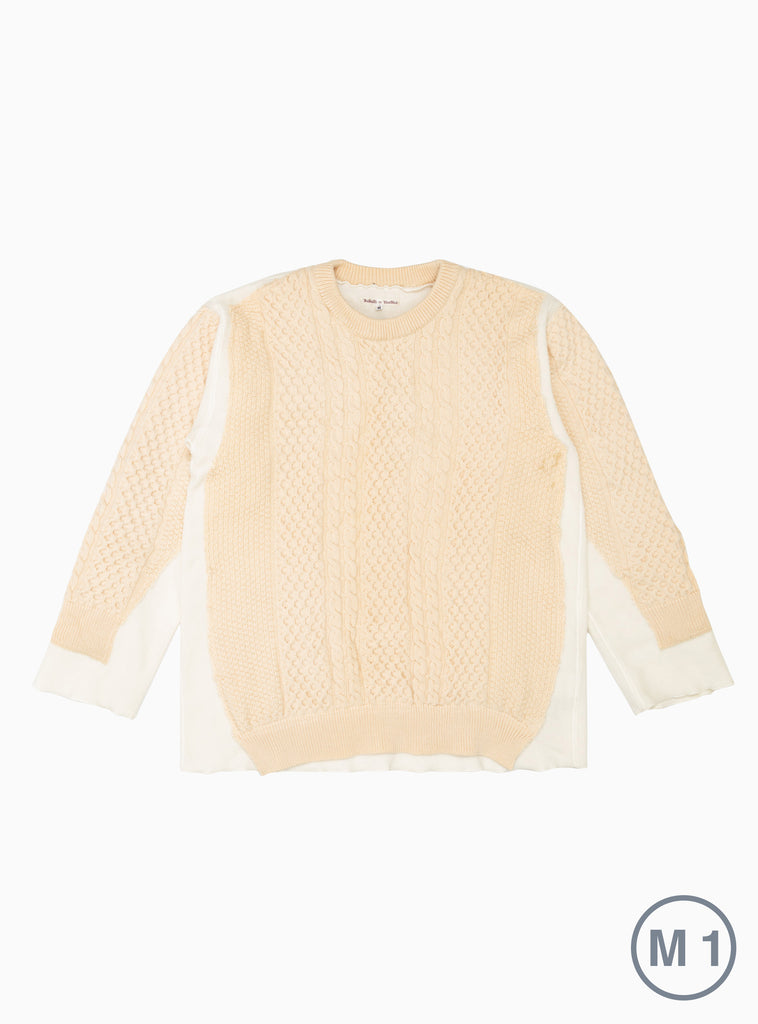 Covered Fisherman Sweater Cream by Needles | Couverture & The Garbstore