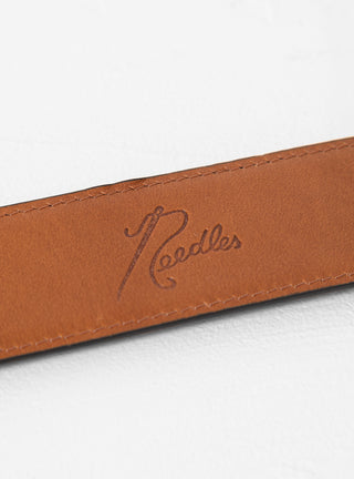 Peace Buckle Leather Belt Black by Needles | Couverture & The Garbstore
