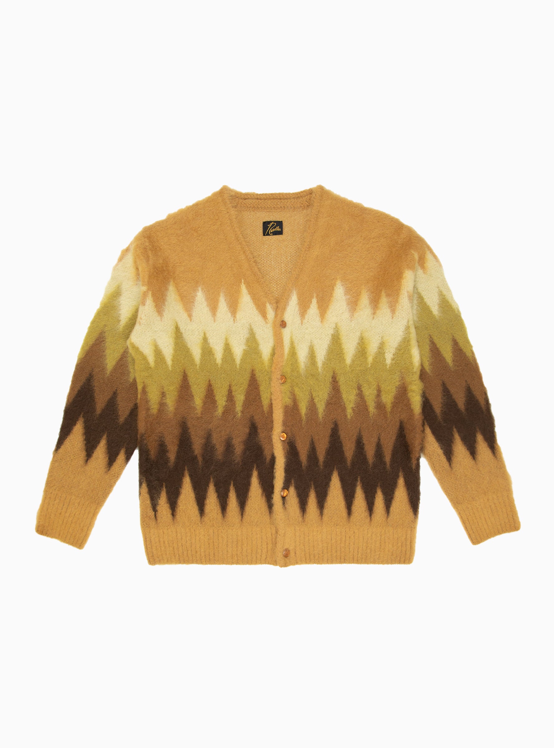 Zigzag Mohair Cardigan Yellow by Needles   Couverture & The Garbstore