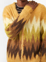 Zigzag Mohair Cardigan Yellow by Needles | Couverture & The Garbstore