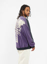 2Tone Remake Bone Fleece Sweatshirt Black & Purple by Kapital | Couverture & The Garbstore