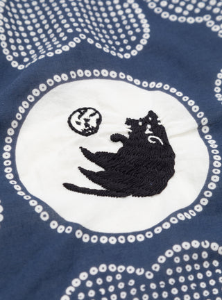 Love Cat Fastcolor Bandana Navy by Kapital | Couverture & The Garbstore
