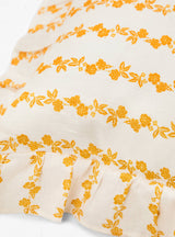 Seppele Frill Cushion White & Honeycomb Yellow by Projektityyny | Couverture & The Garbstore