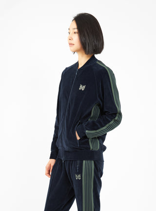 Velour Track Jacket Navy by Needles | Couverture & The Garbstore