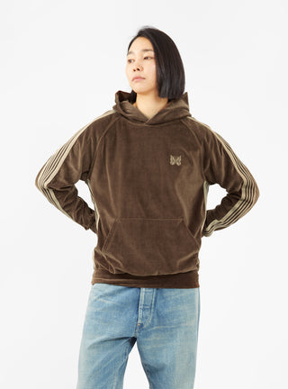 Velour Track Hoodie Brown by Needles | Couverture & The Garbstore