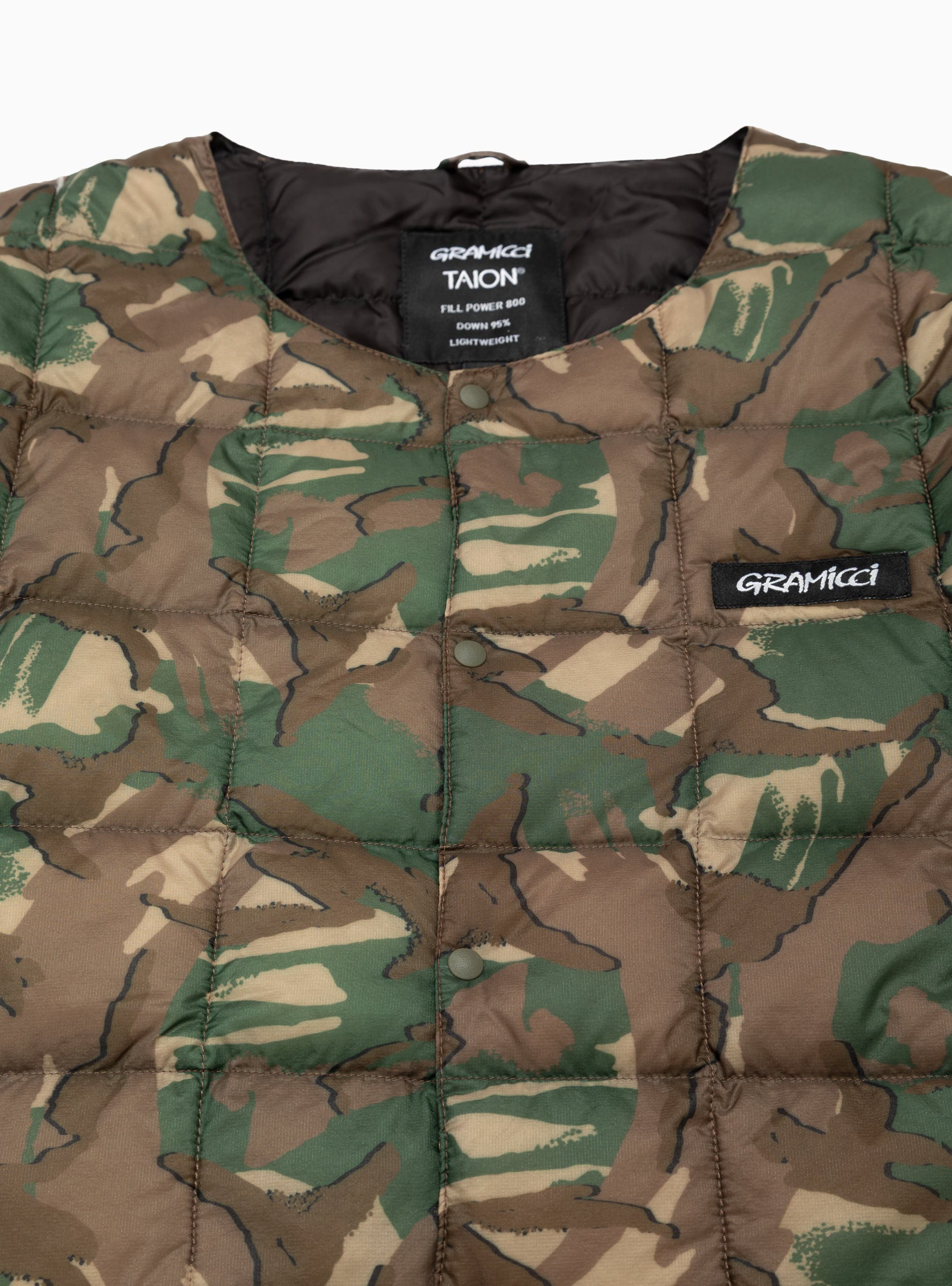 x TAION Inner Down Jacket Green Camo by Gramicci Couverture  The  Garbstore
