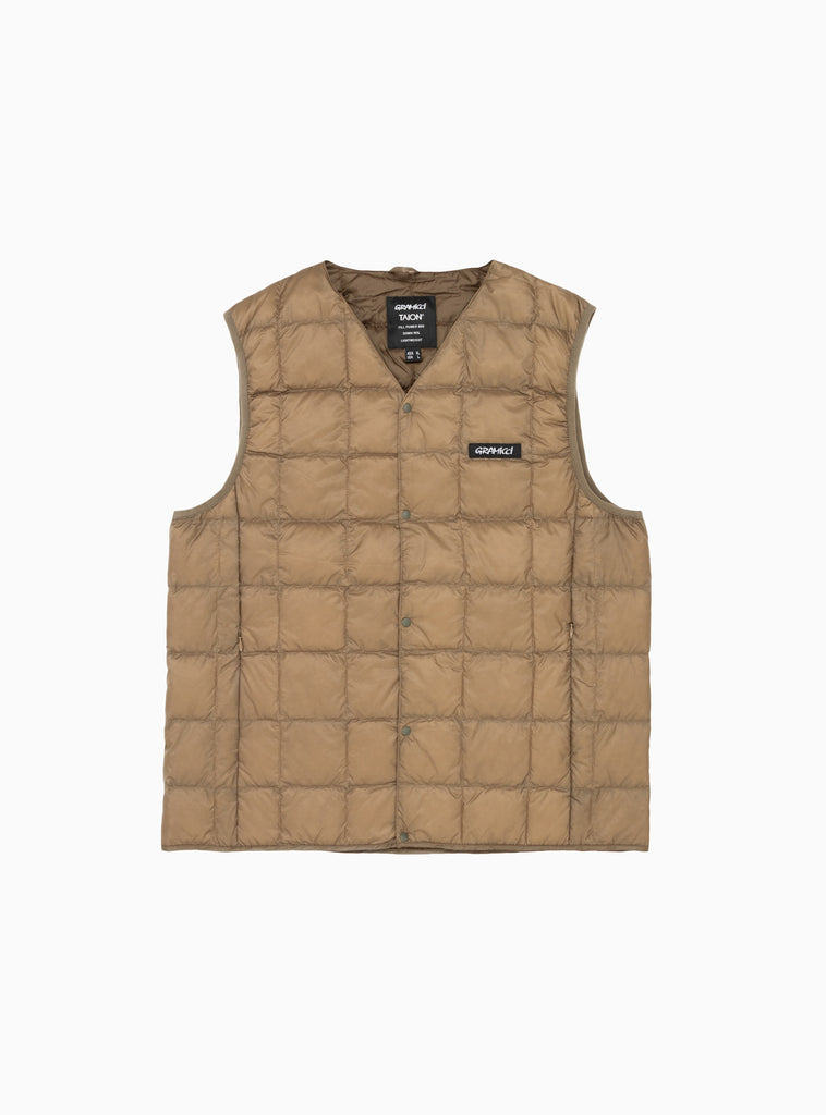 x TAION Inner Down Vest Beige by Gramicci | Couverture & The Garbstore