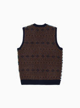 Fair Isle Button Knit Vest Multi by Beams Plus | Couverture & The Garbstore